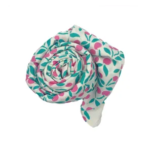 Donna Scarf in Pink Aqua Cherries