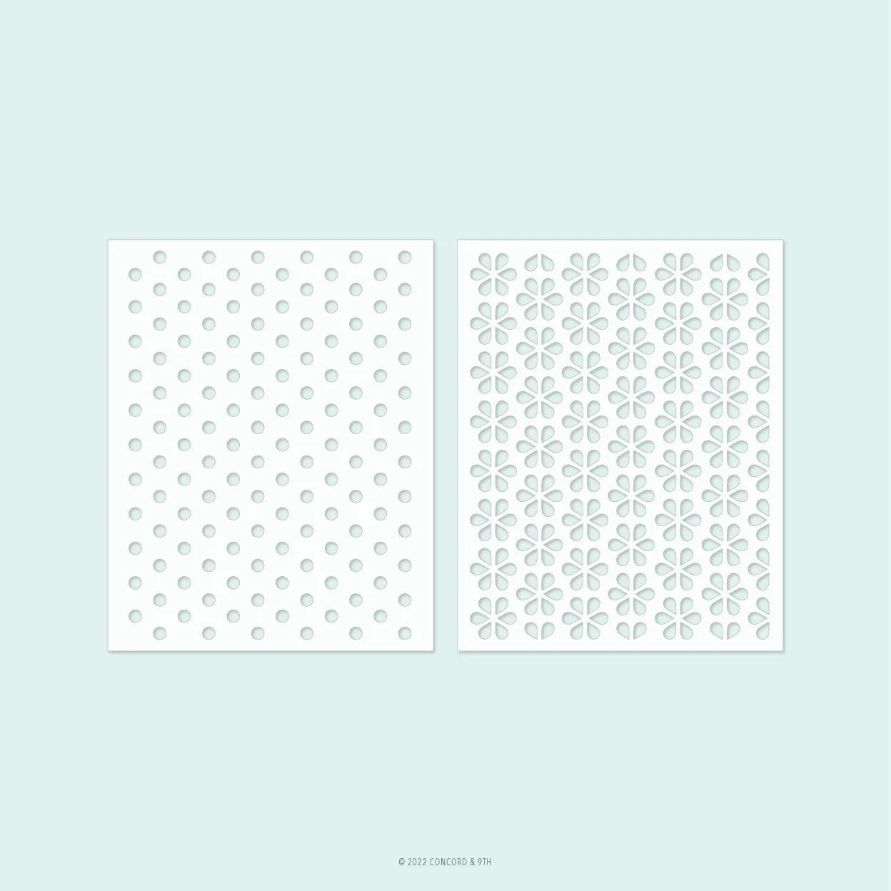 Dots & Blossoms Stencil Pack  (2 qty; 4.75 x 6)