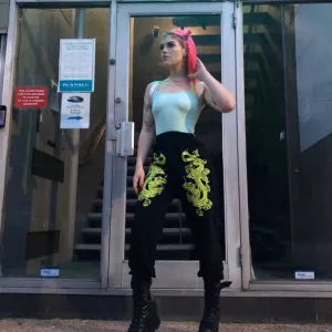 Dragon print joggers