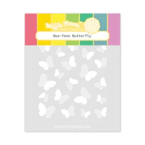 Duo-tone Butterfly Stencil Duo