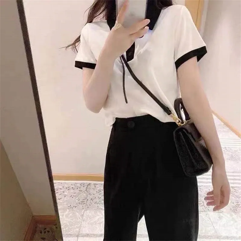 Elegant Sets Women Korean High Waist Suit Pants Drape Straight Long Lapel Slim Look Short Tops Two-Piece Pants