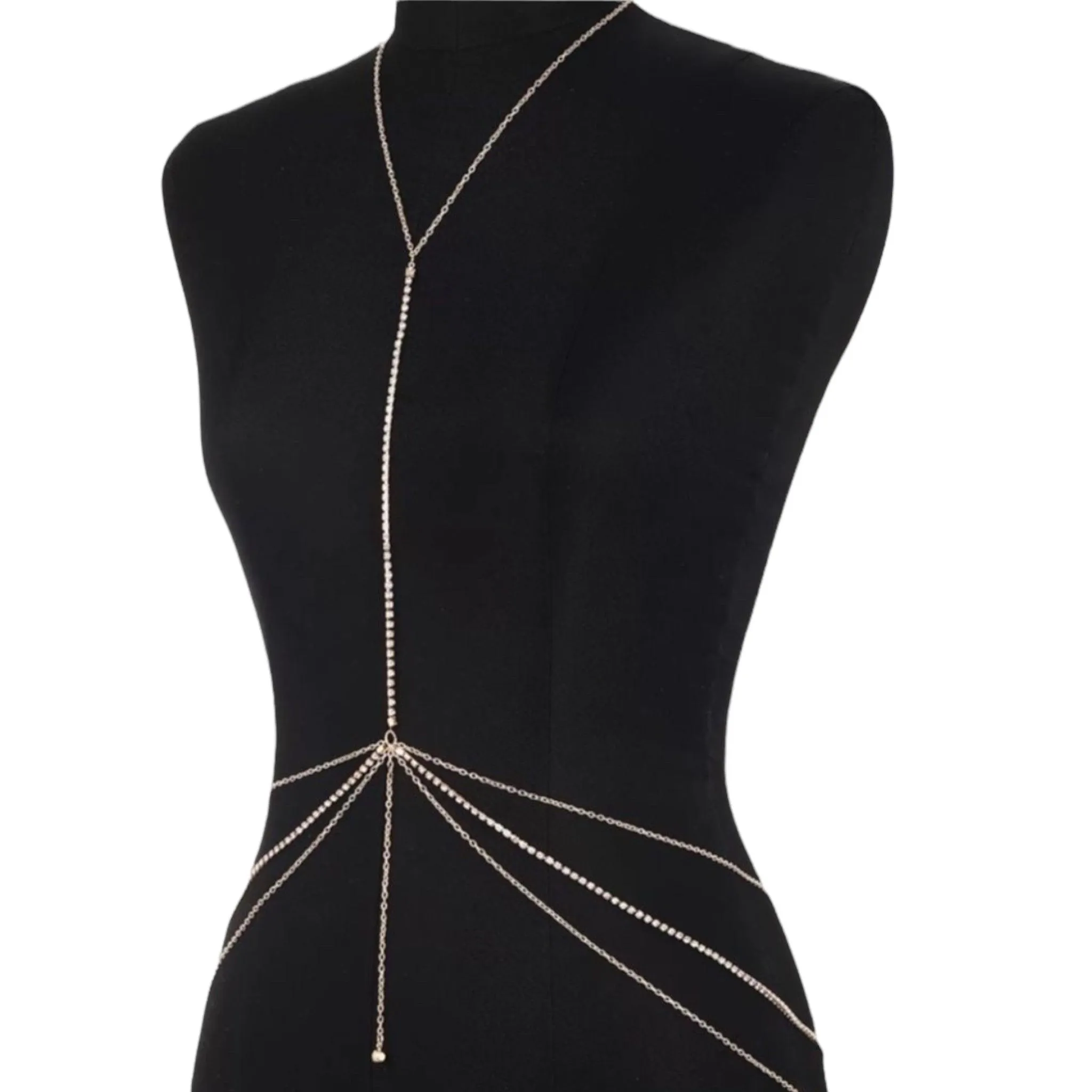 Elegant Sparkling Chest Body Chain