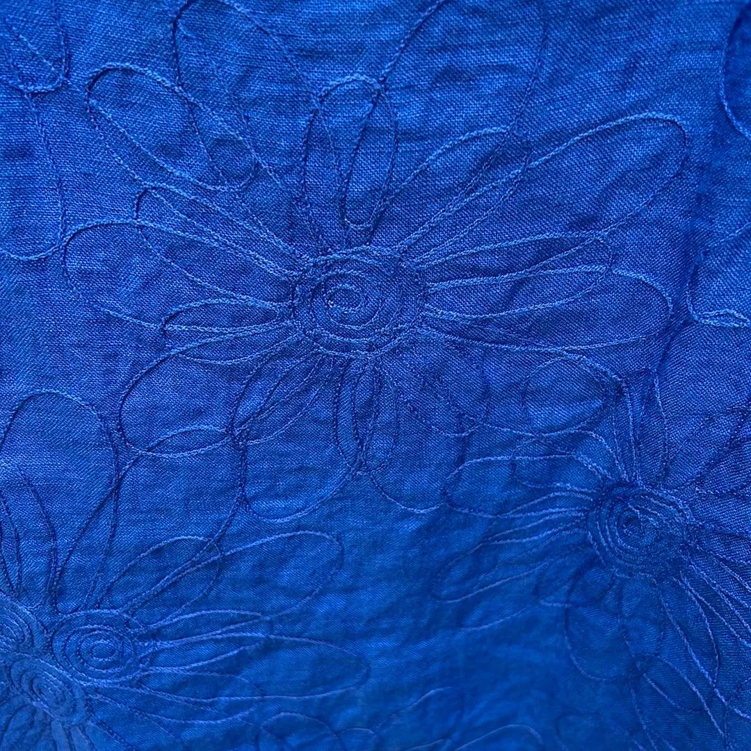Embroidered Italian Linen Tank K214493