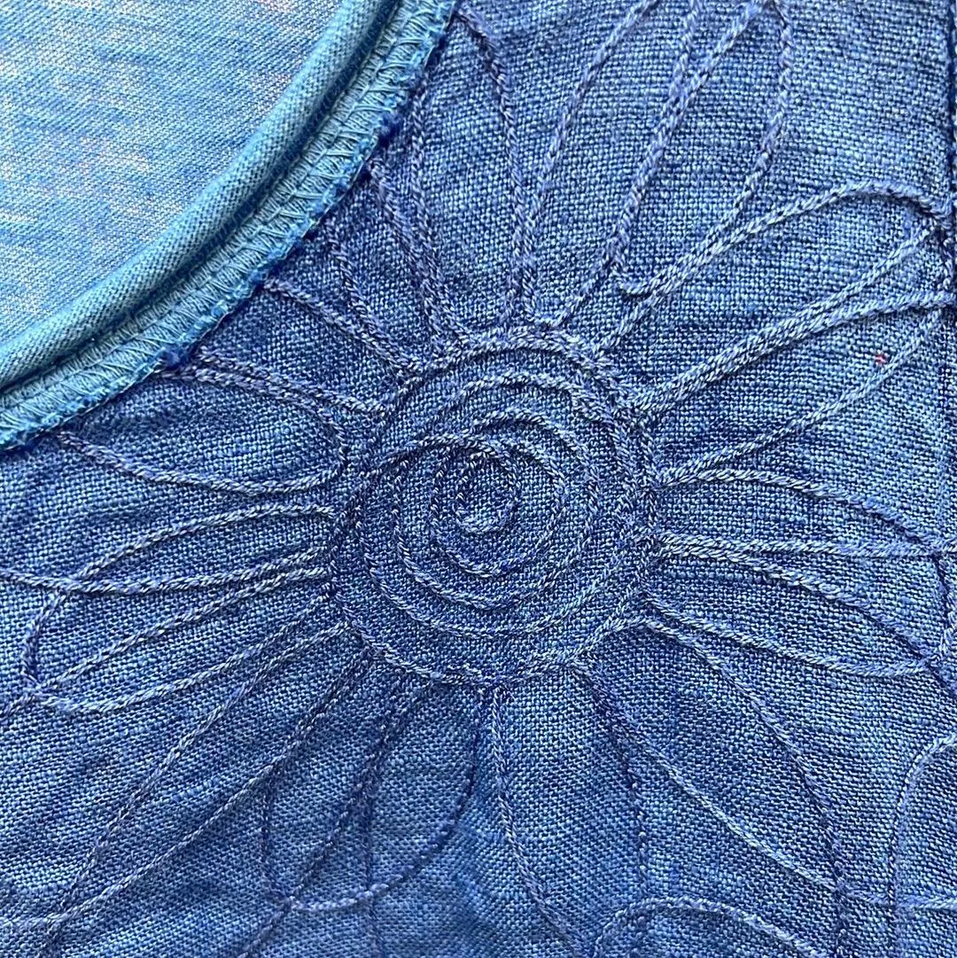 Embroidered Italian Linen Tank K214493