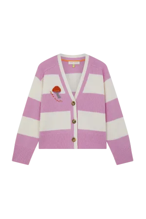 Embroidered Mushroom Cardigan