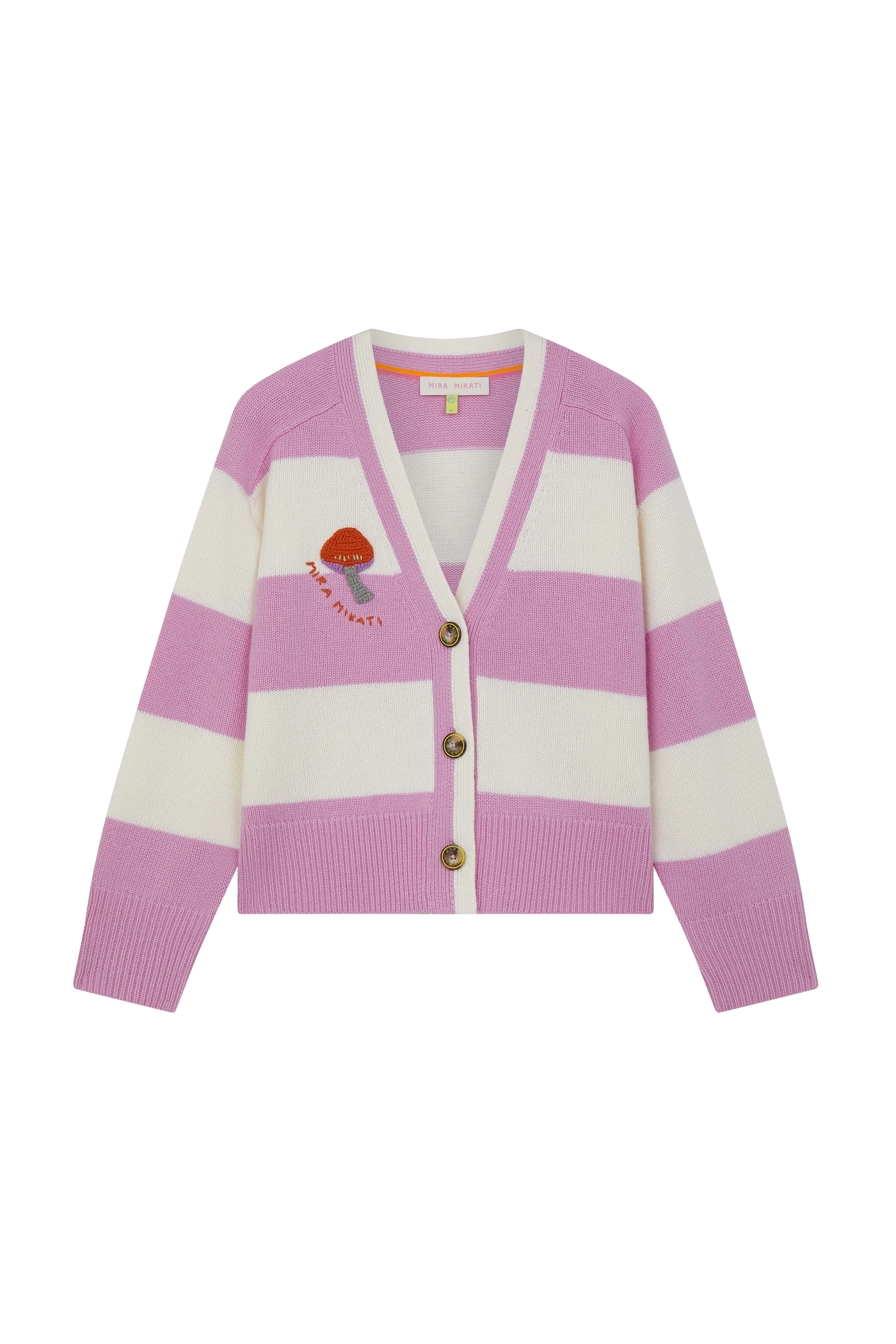 Embroidered Mushroom Cardigan