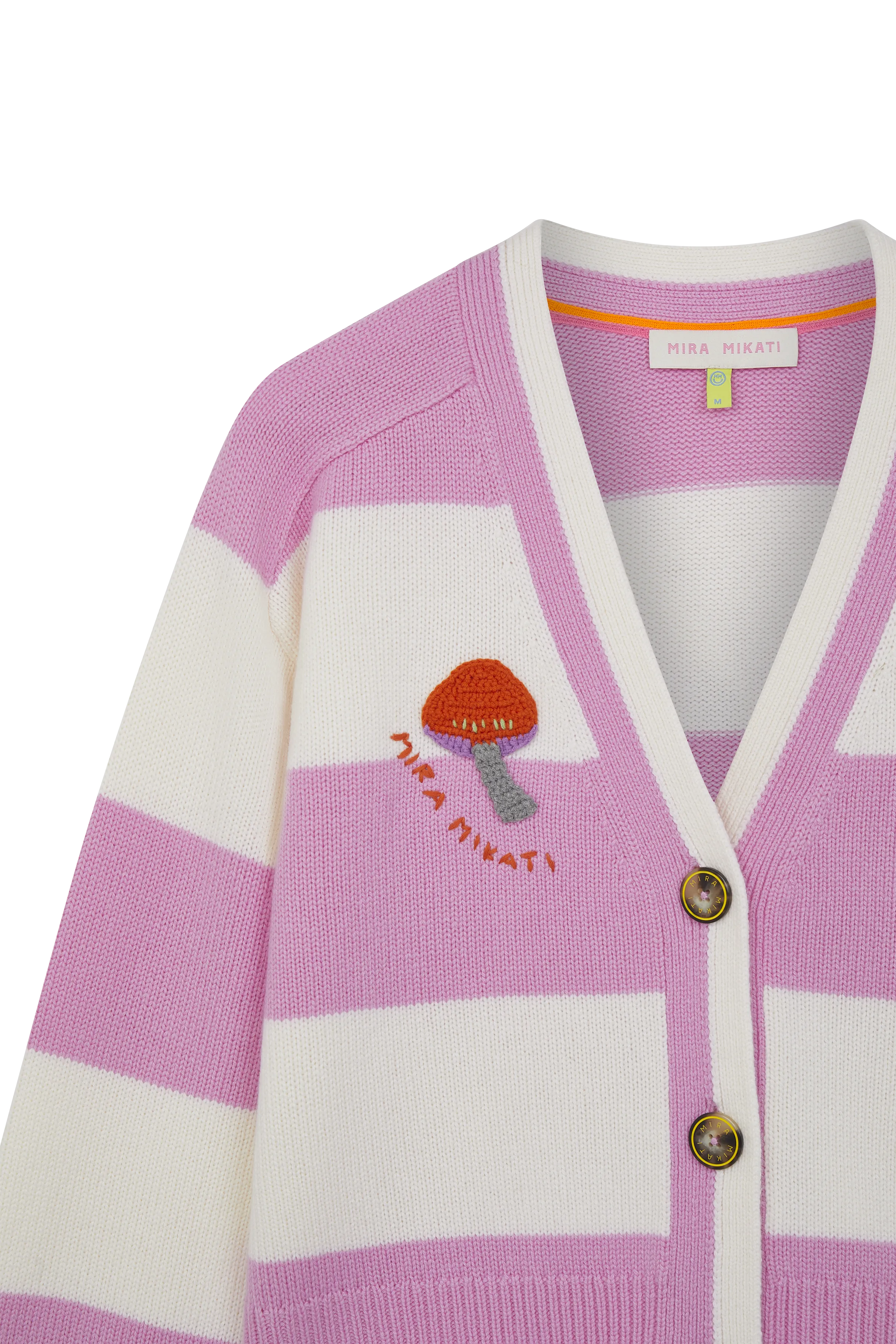 Embroidered Mushroom Cardigan