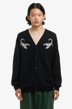 EMBROIDERED SCORPION CARDIGAN