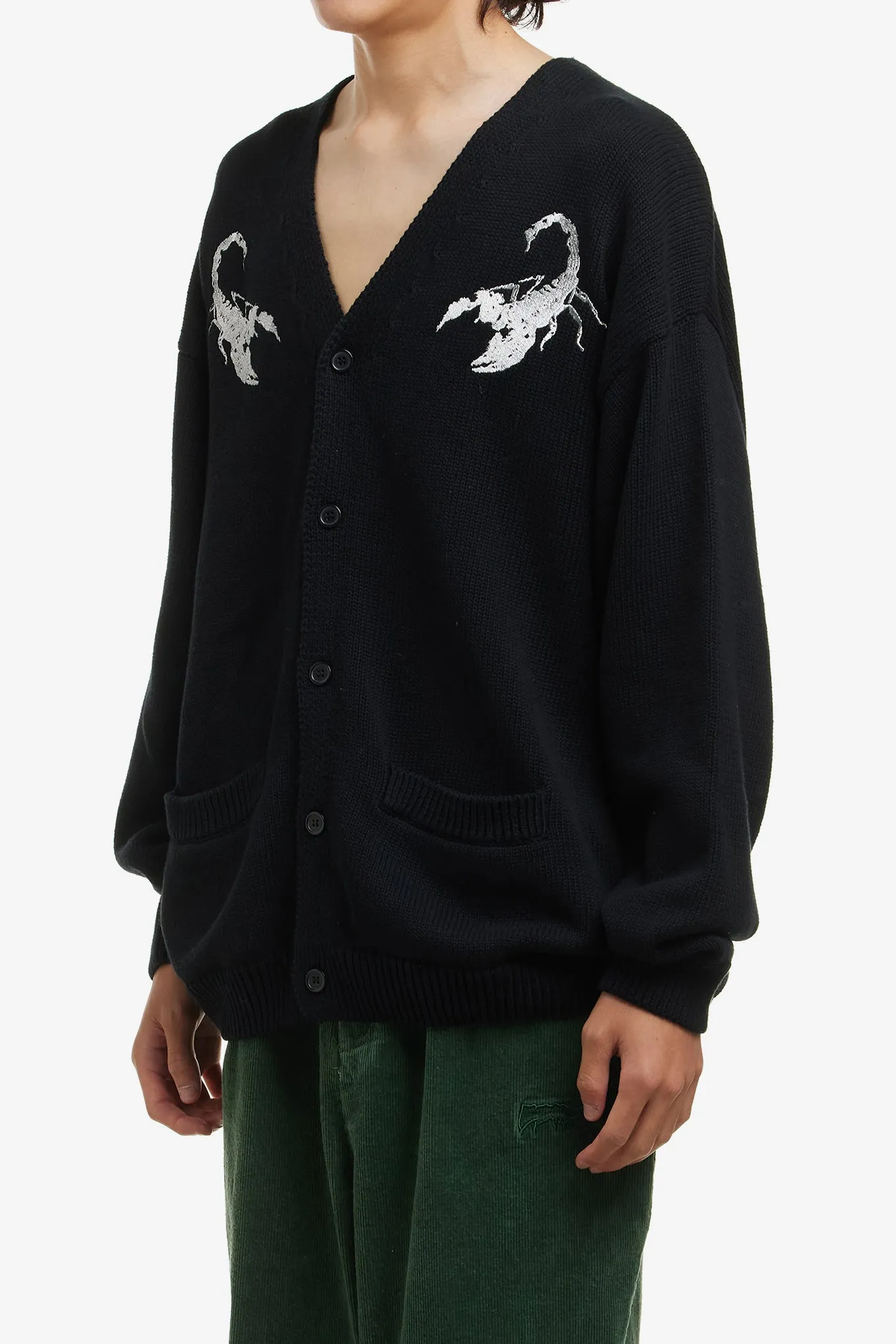 EMBROIDERED SCORPION CARDIGAN