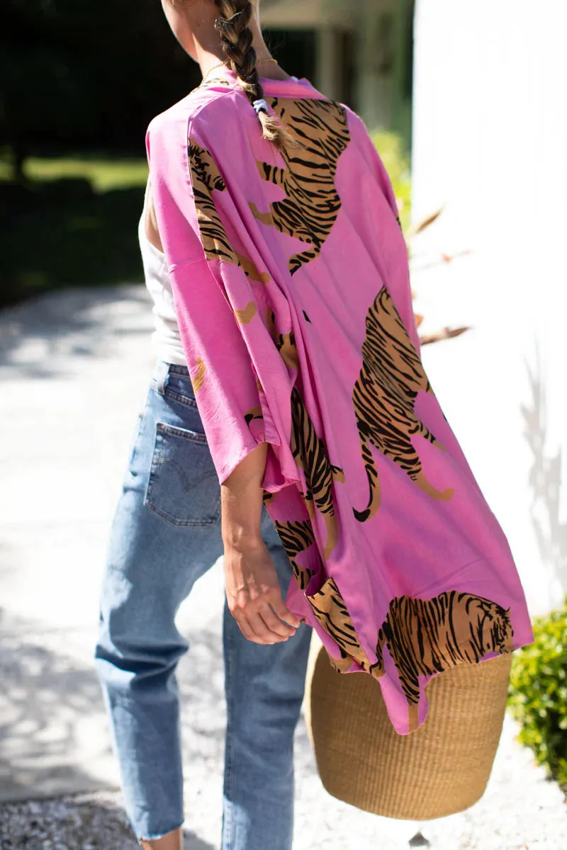Emerson Fry Fete Layering Kimono Aurora Pink
