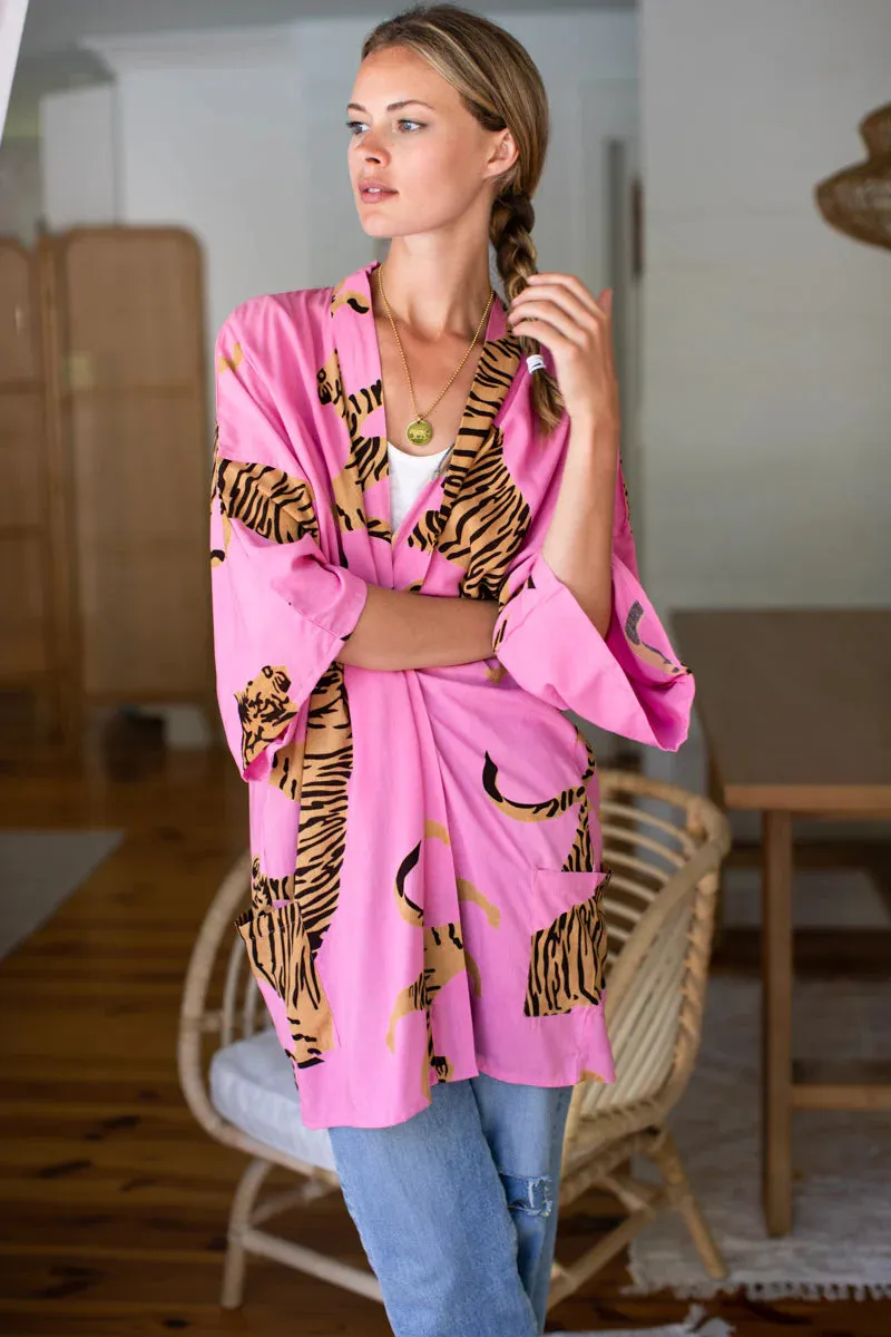 Emerson Fry Fete Layering Kimono Aurora Pink