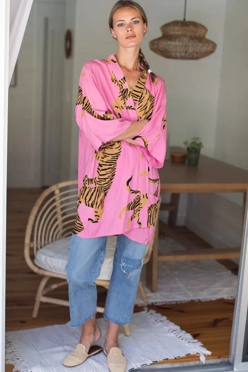 Emerson Fry Fete Layering Kimono Aurora Pink