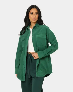 EN ES Women's Allie Oversized Shirt Forest Green