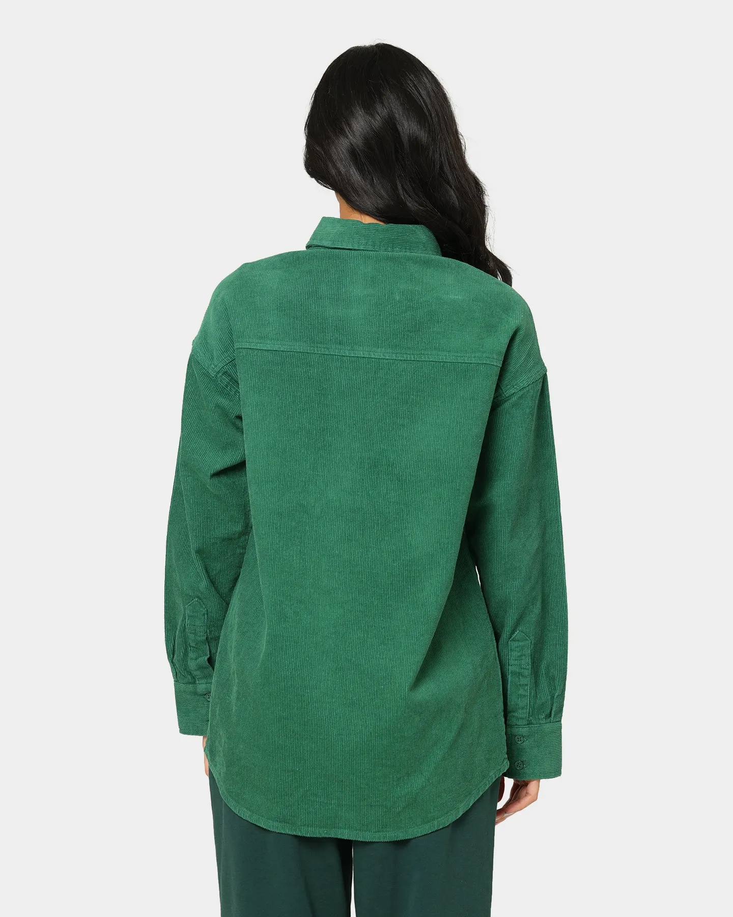 EN ES Women's Allie Oversized Shirt Forest Green