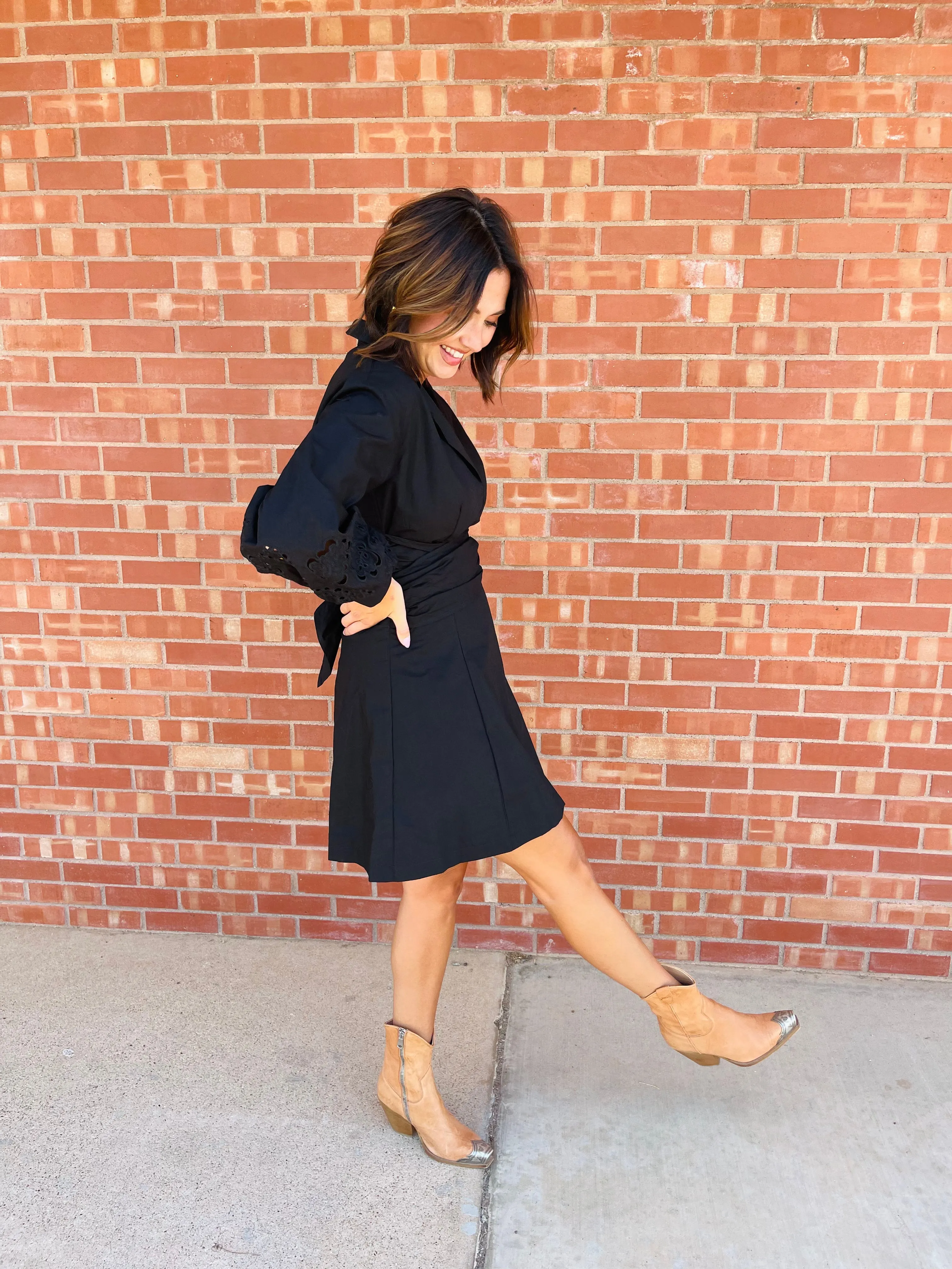 En Saison | Bendetta Shirt Dress - Black