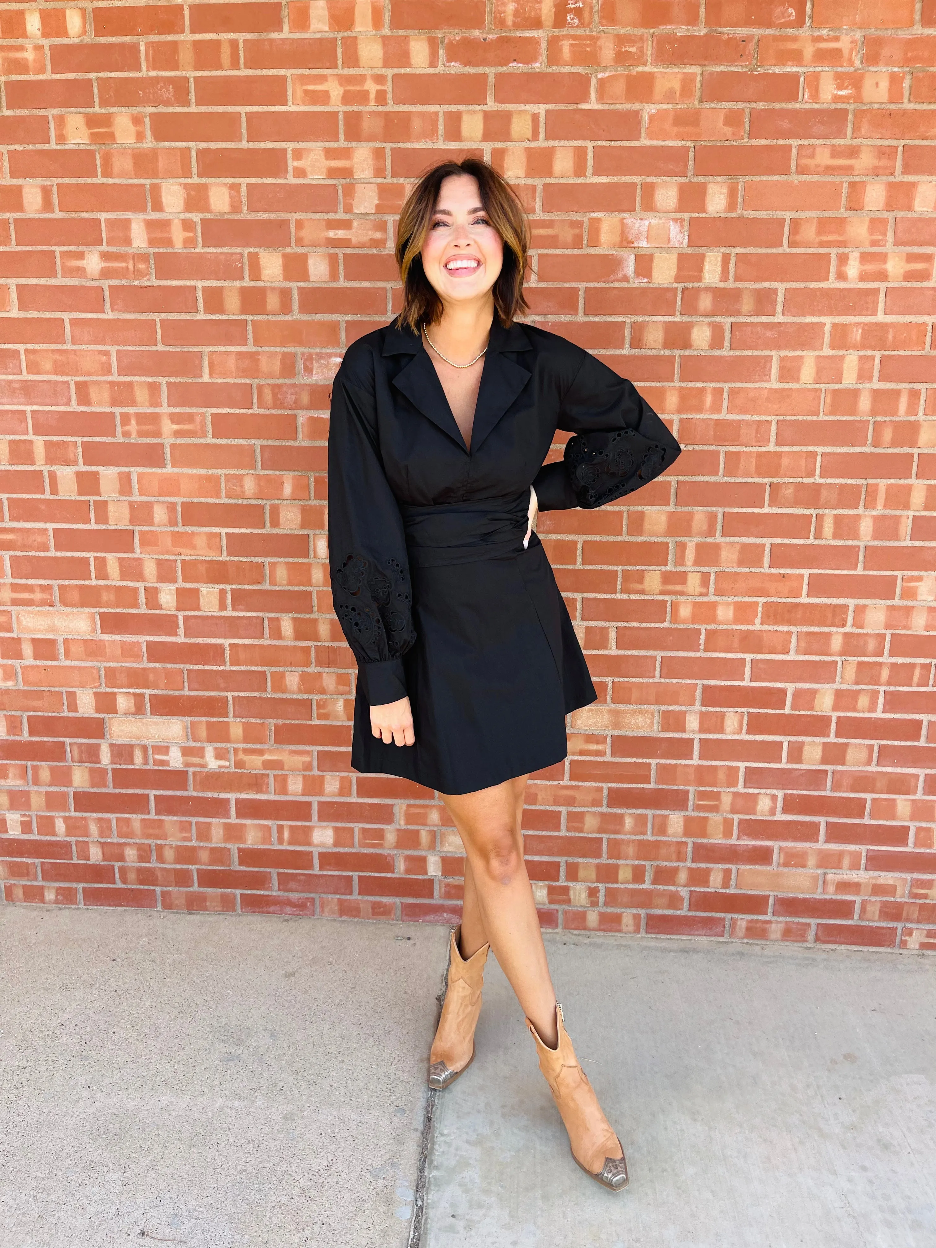 En Saison | Bendetta Shirt Dress - Black