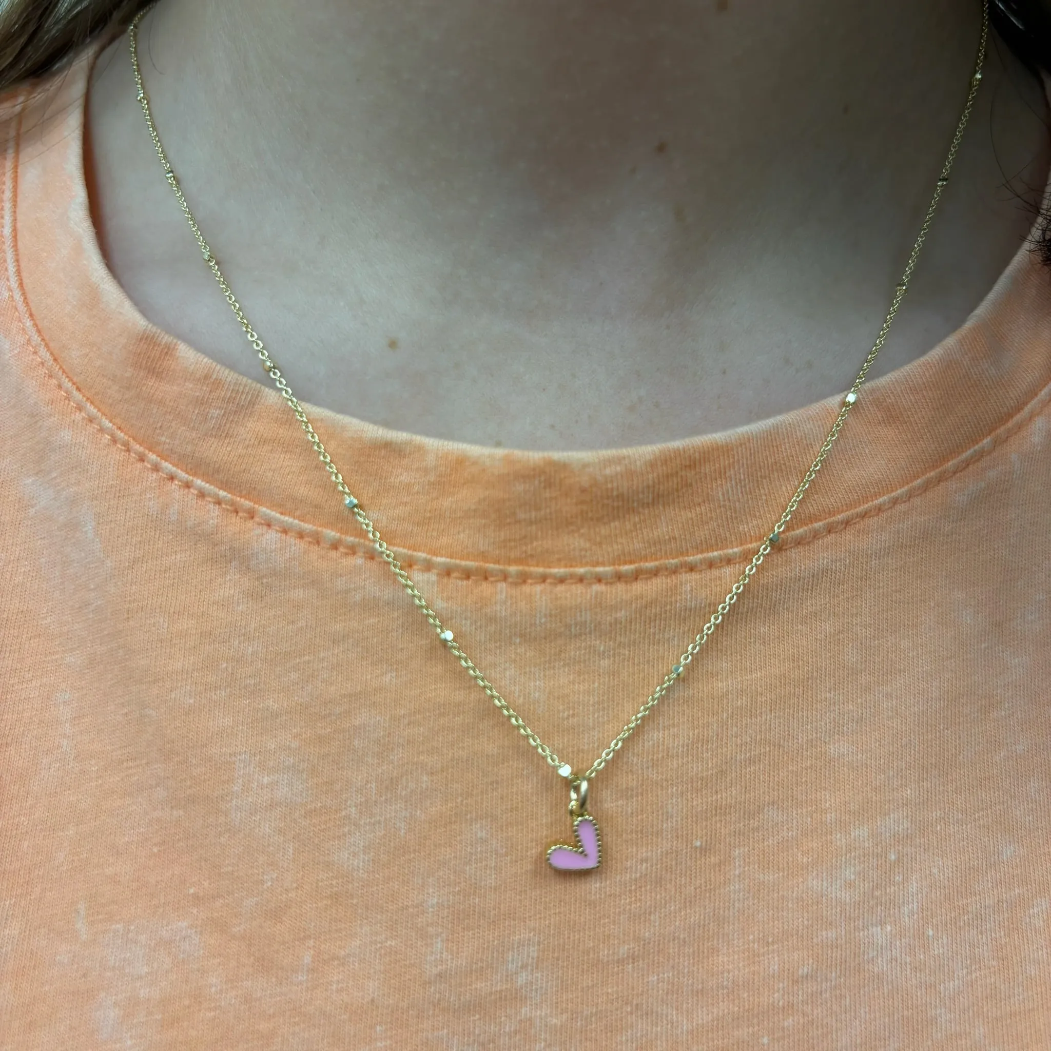 Enamel Heart Necklace
