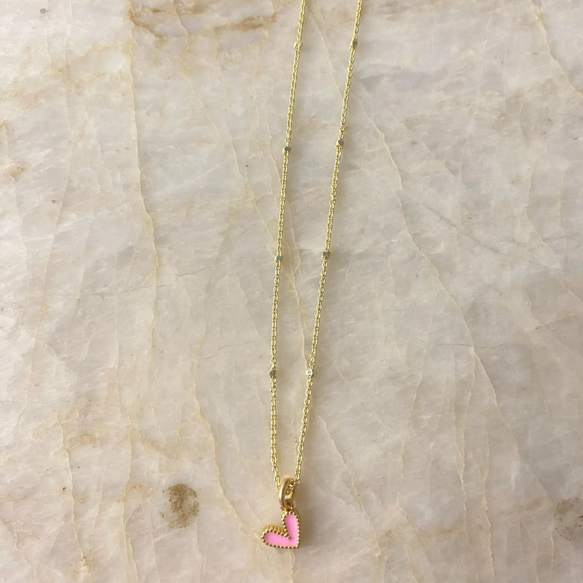Enamel Heart Necklace