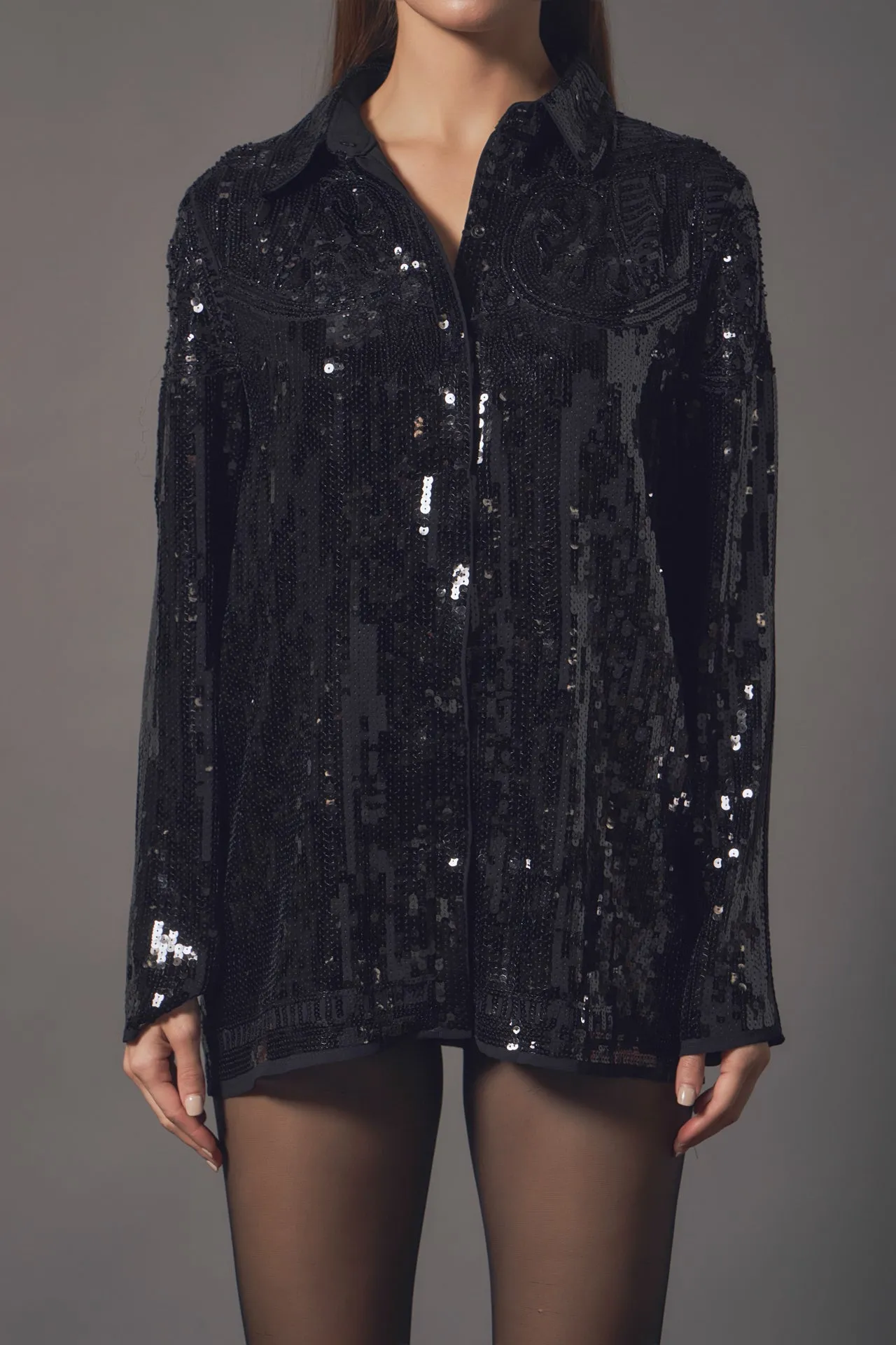 Endless Rose - Sequins Dress Shirt
