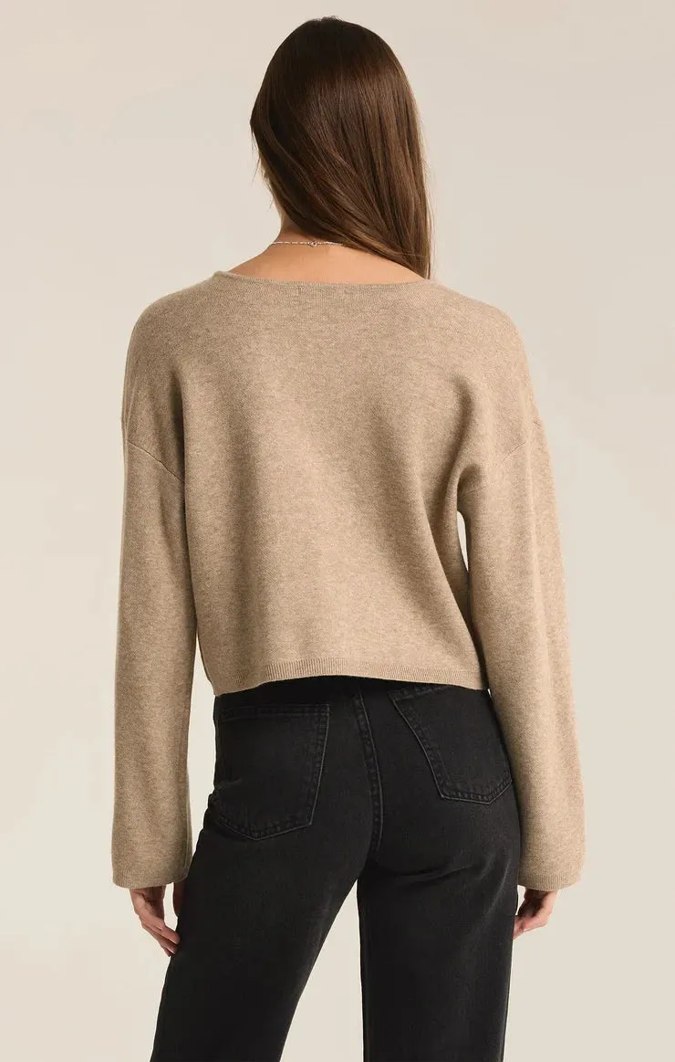 ESTELLE CARDIGAN (OATMEAL HEATHER)