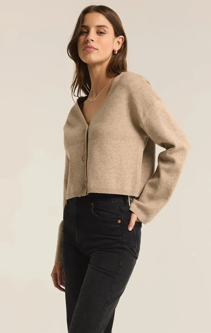 ESTELLE CARDIGAN (OATMEAL HEATHER)