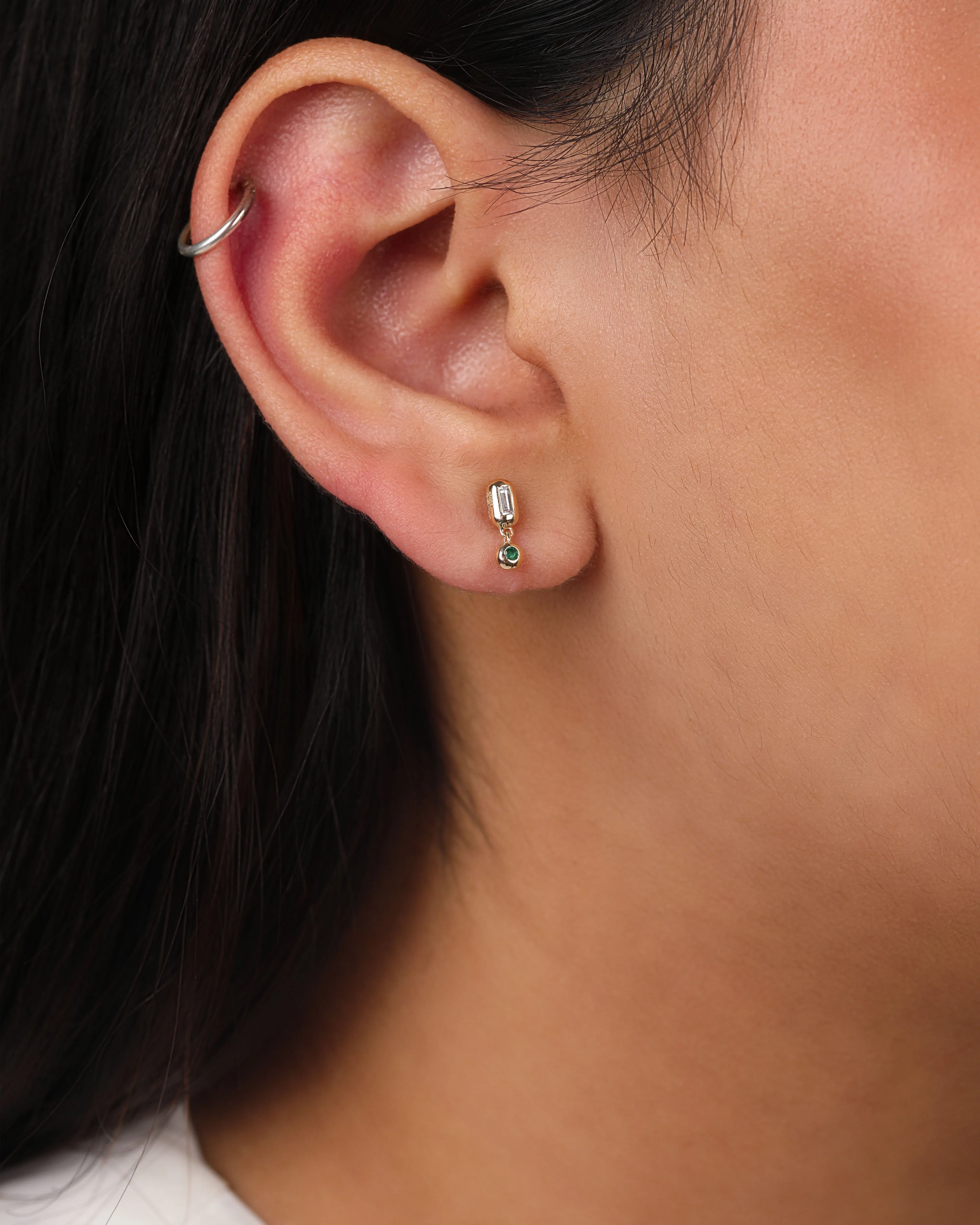 Ethereal Caress Diamond 14k Gold Drop Earrings