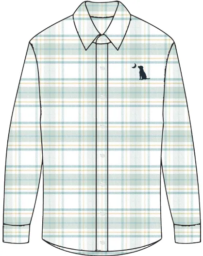 Evans Button Down Dress Shirt - Teal/Mossy/Yellow