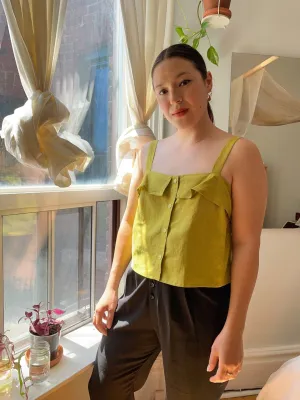 Eve Gravel Bohemienne Top - Lime (Online Exclusive)