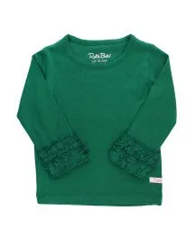 Evergreen Ruffle Long Sleeve Layering Tee