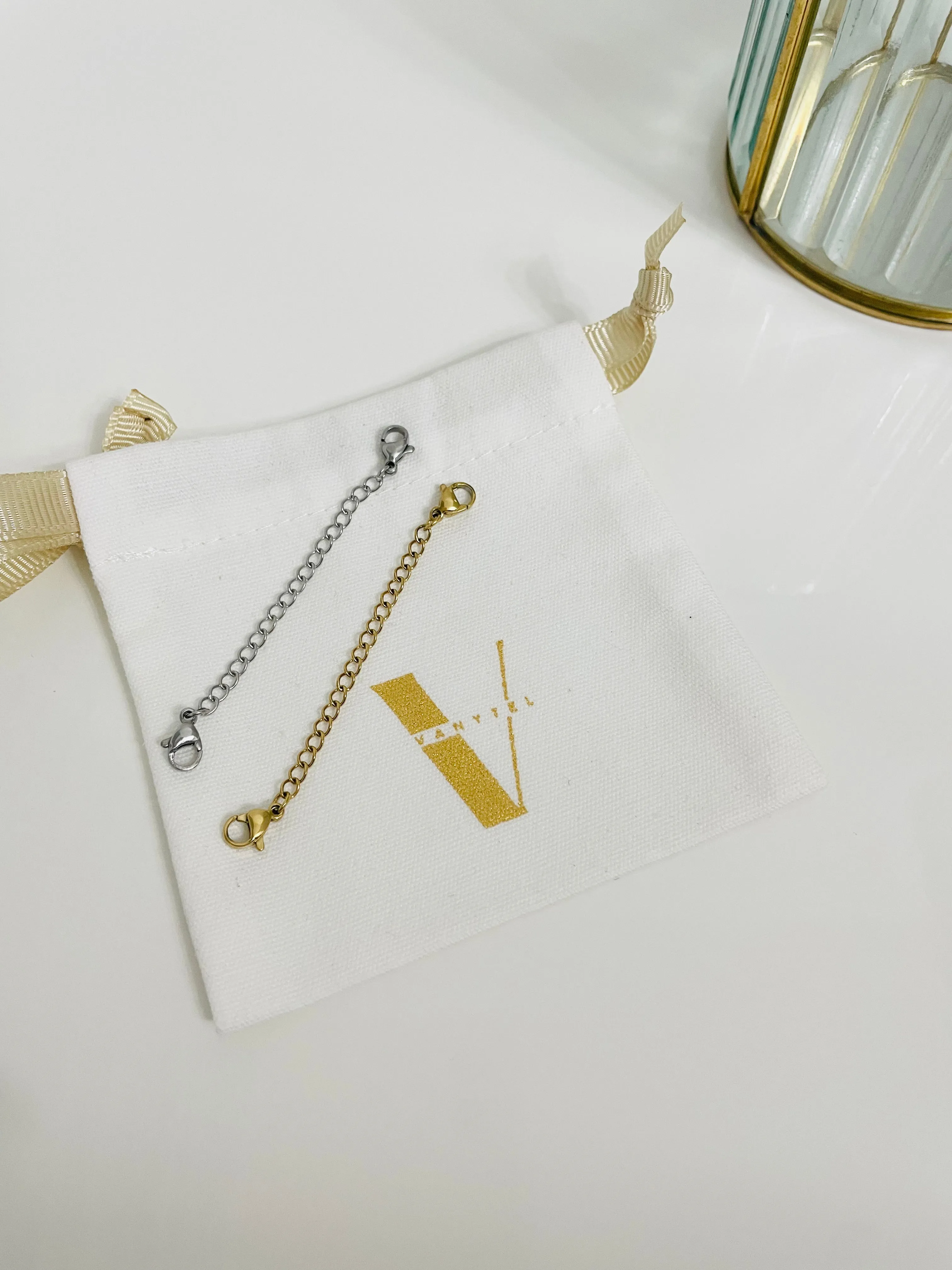 Extensor de Cadena 3” en Acero Inoxidable, Unisex, Gold, Silver