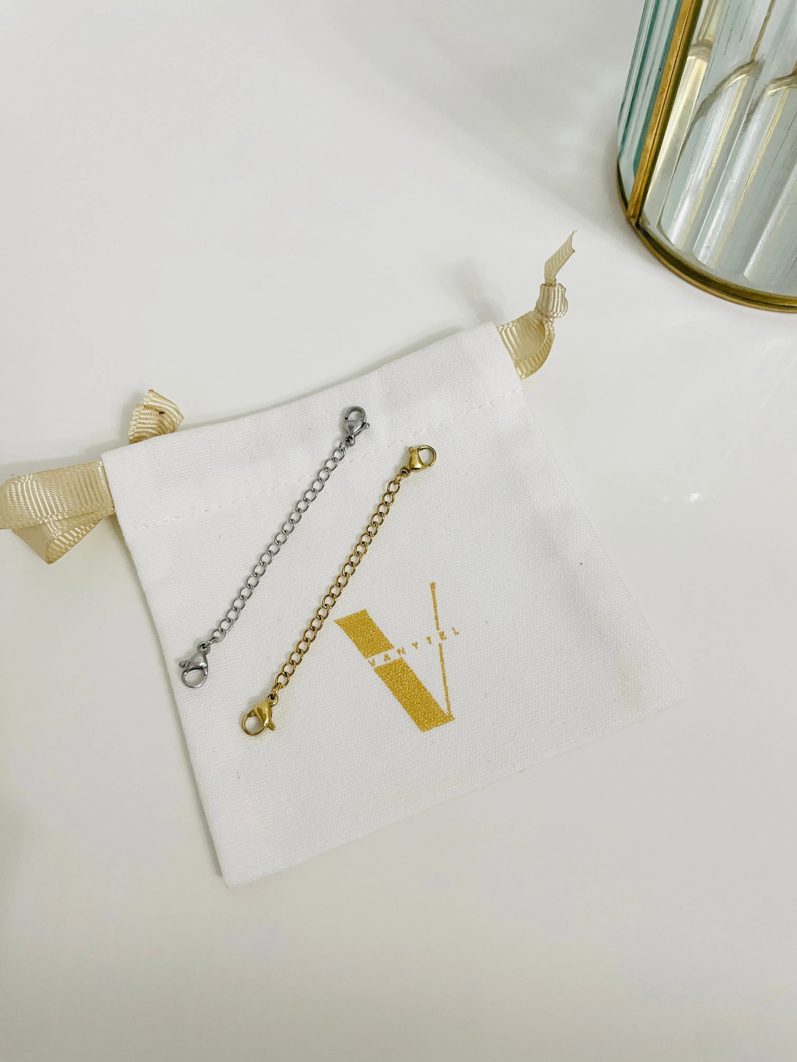 Extensor de Cadena 3” en Acero Inoxidable, Unisex, Gold, Silver