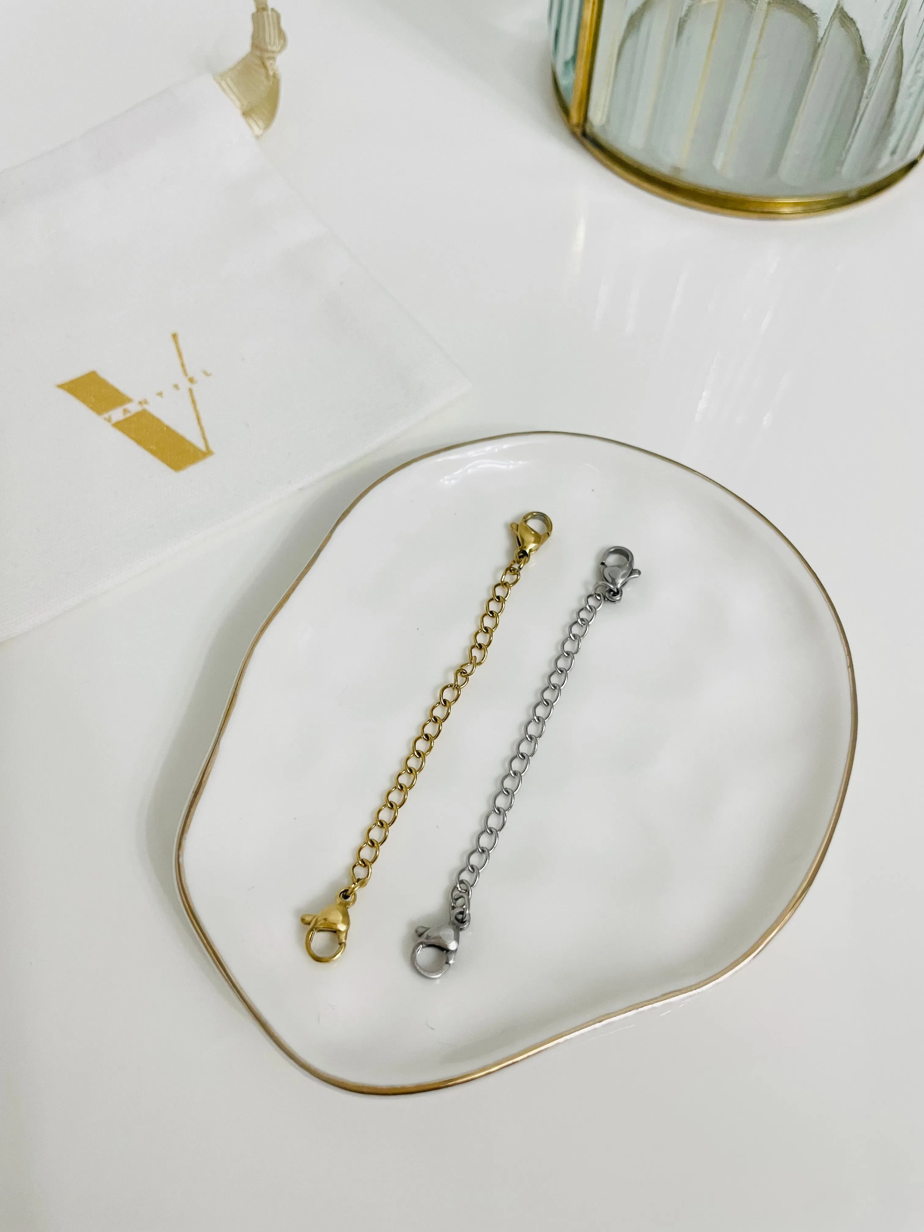 Extensor de Cadena 3” en Acero Inoxidable, Unisex, Gold, Silver