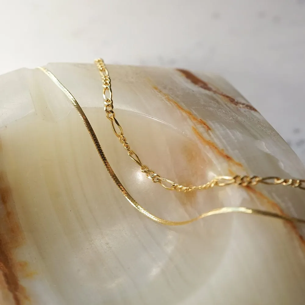 Extra Fine Bracelet Stack 18ct Gold Plate