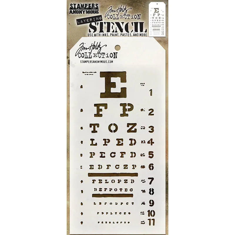 Eye Chart Layering Stencil | Tim Holtz