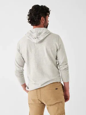 Faherty Men's Slub Cotton Hoodie in Light Grey