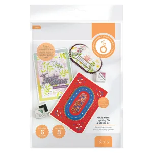 Fancy Floral Layering Die & Stencil Set - 5450e