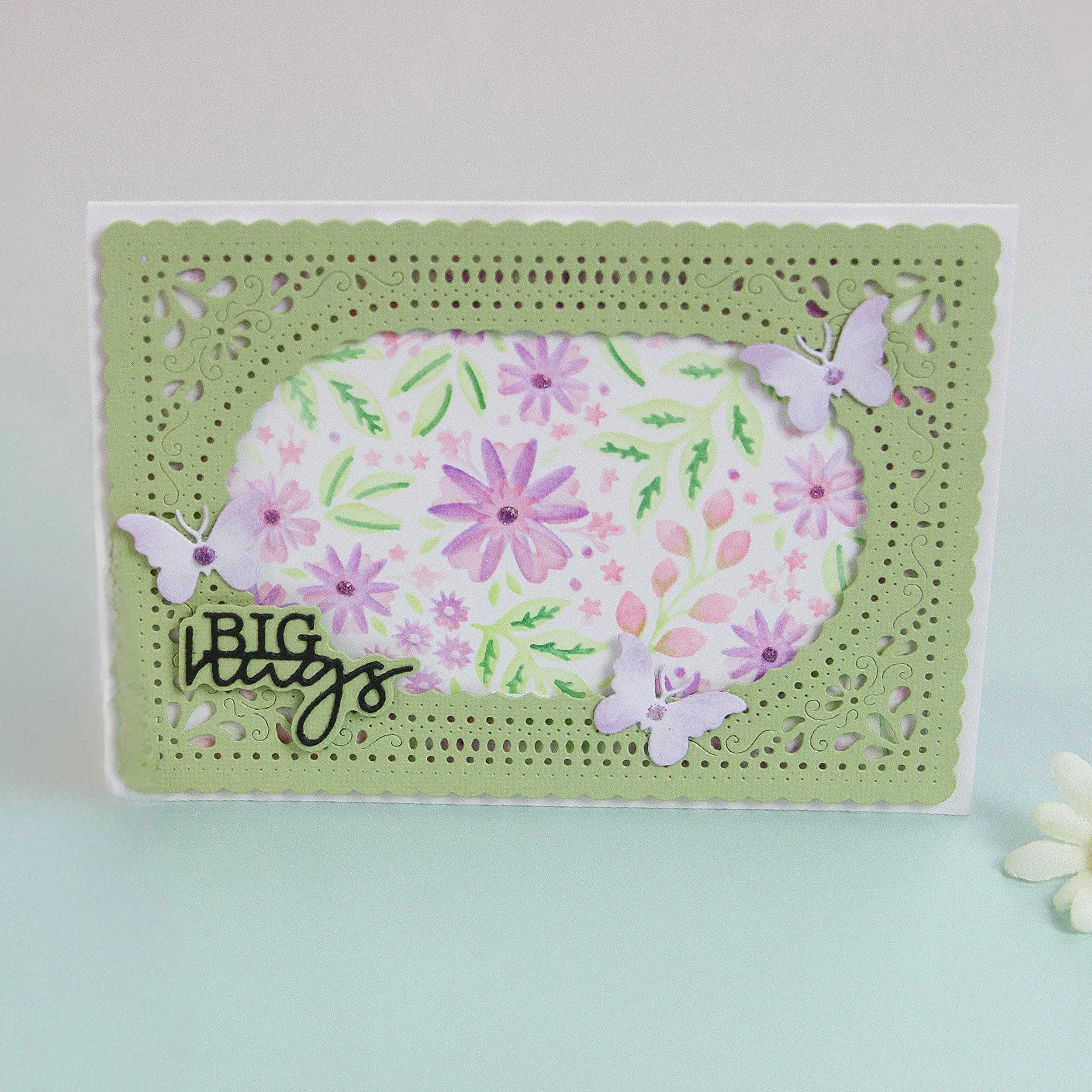 Fancy Floral Layering Die & Stencil Set - 5450e