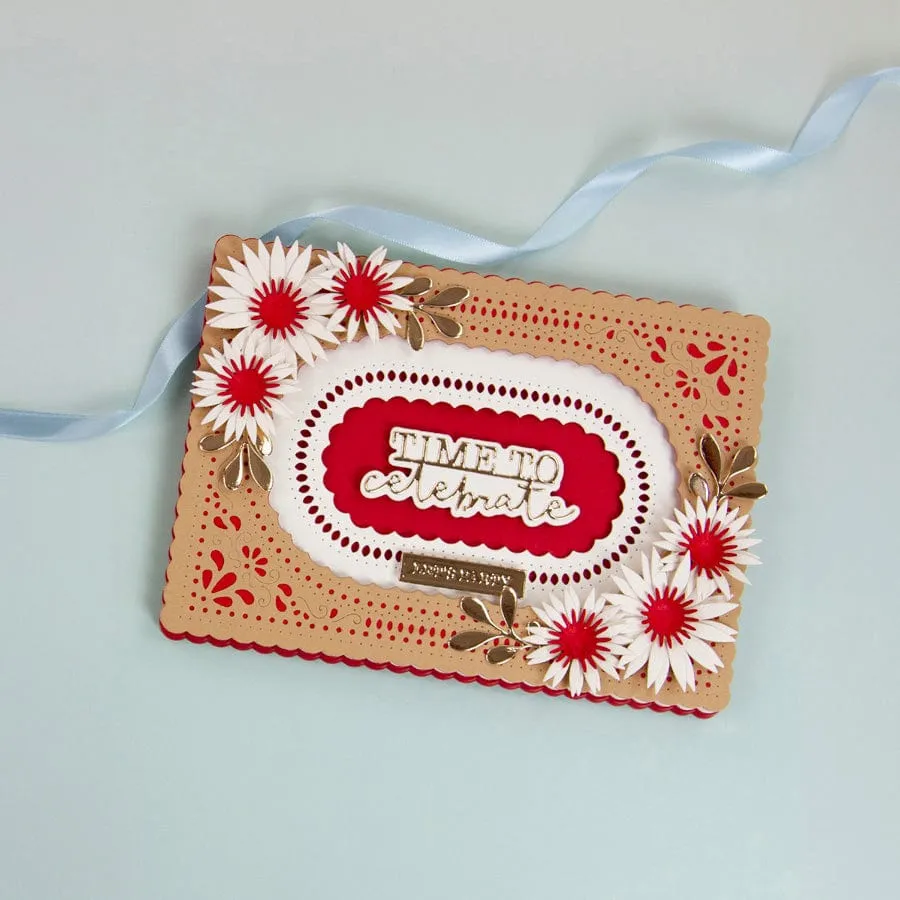 Fancy Floral Layering Die & Stencil Set - 5450e