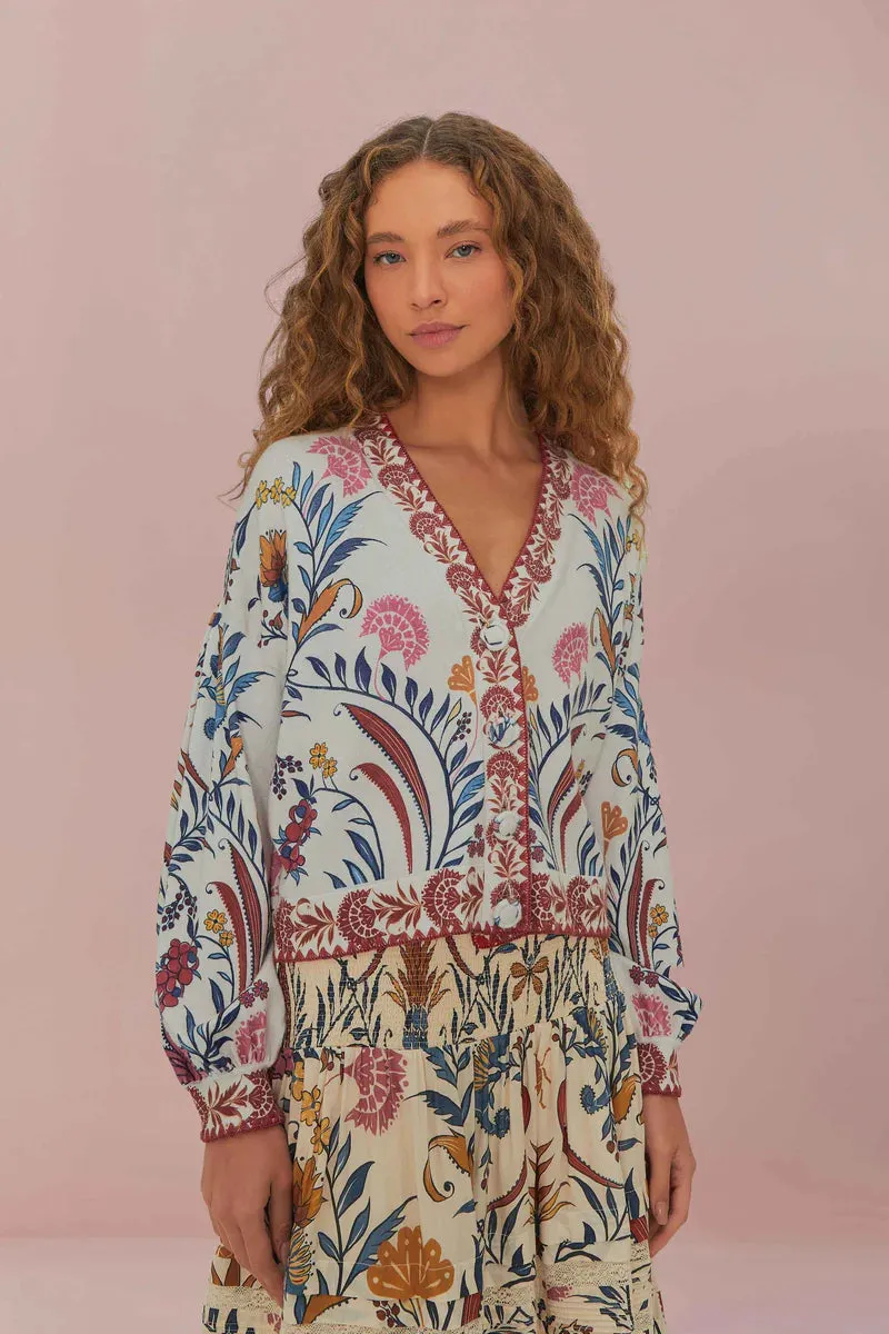 Farm Rio Romantic Lightness Knit Cardigan