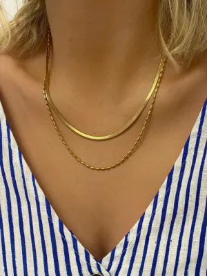 Farrah B Easy Breezy 2-Layer Necklace in Gold