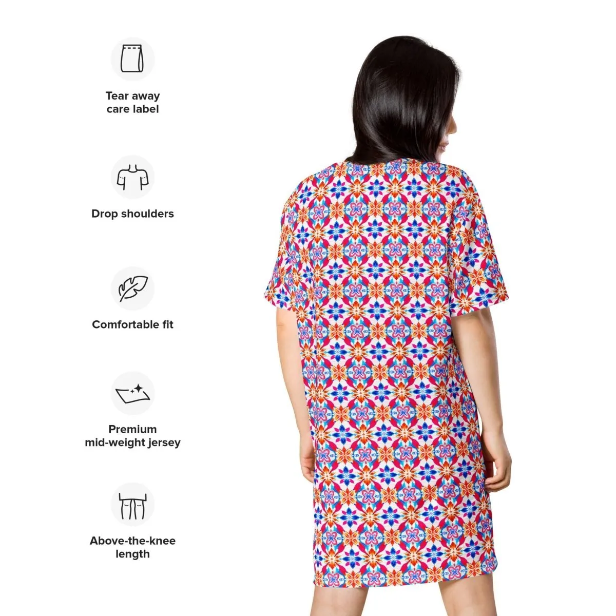 Fiesta Mosaic T-Shirt Dress