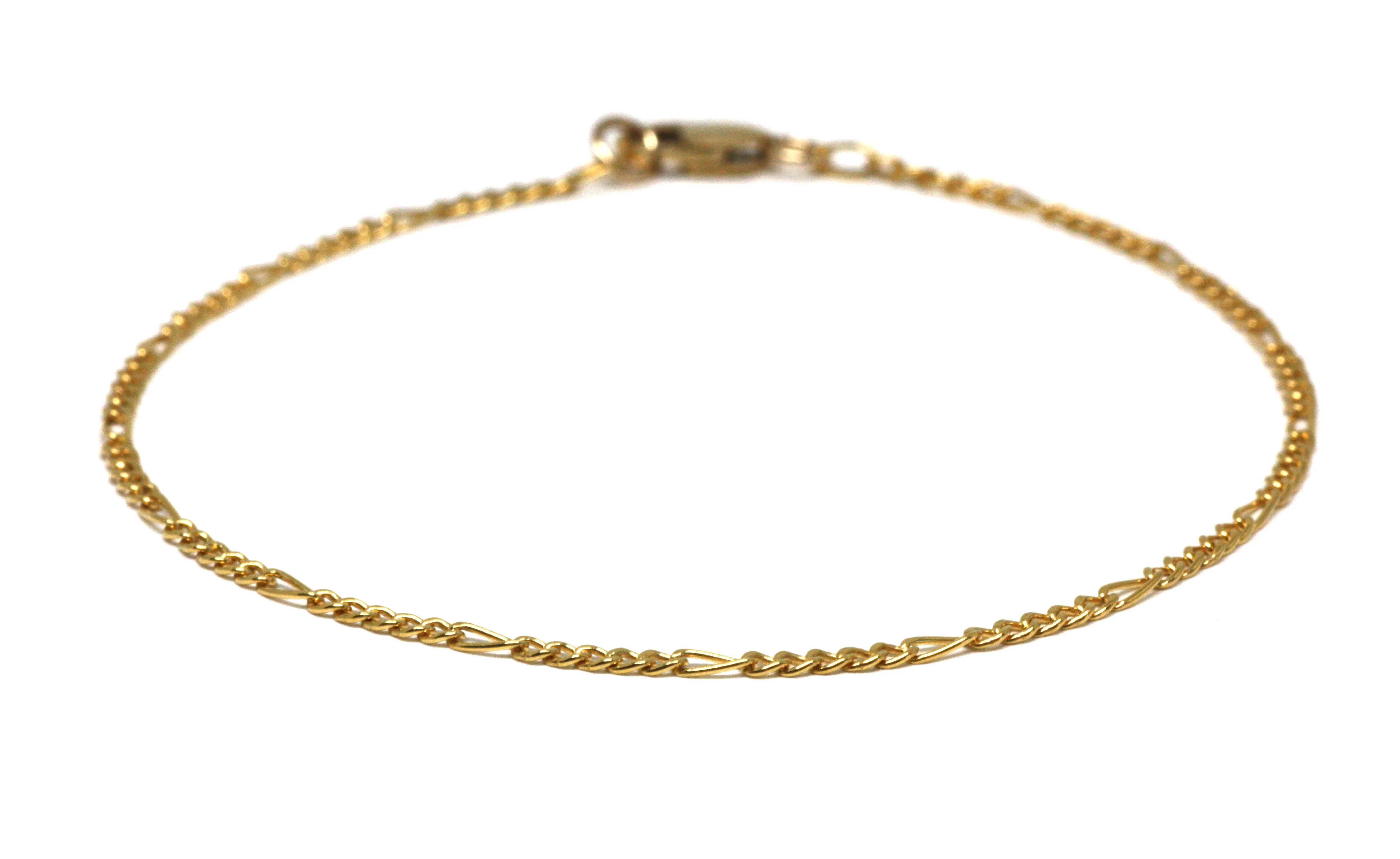Figaro Gold Chain Bracelet