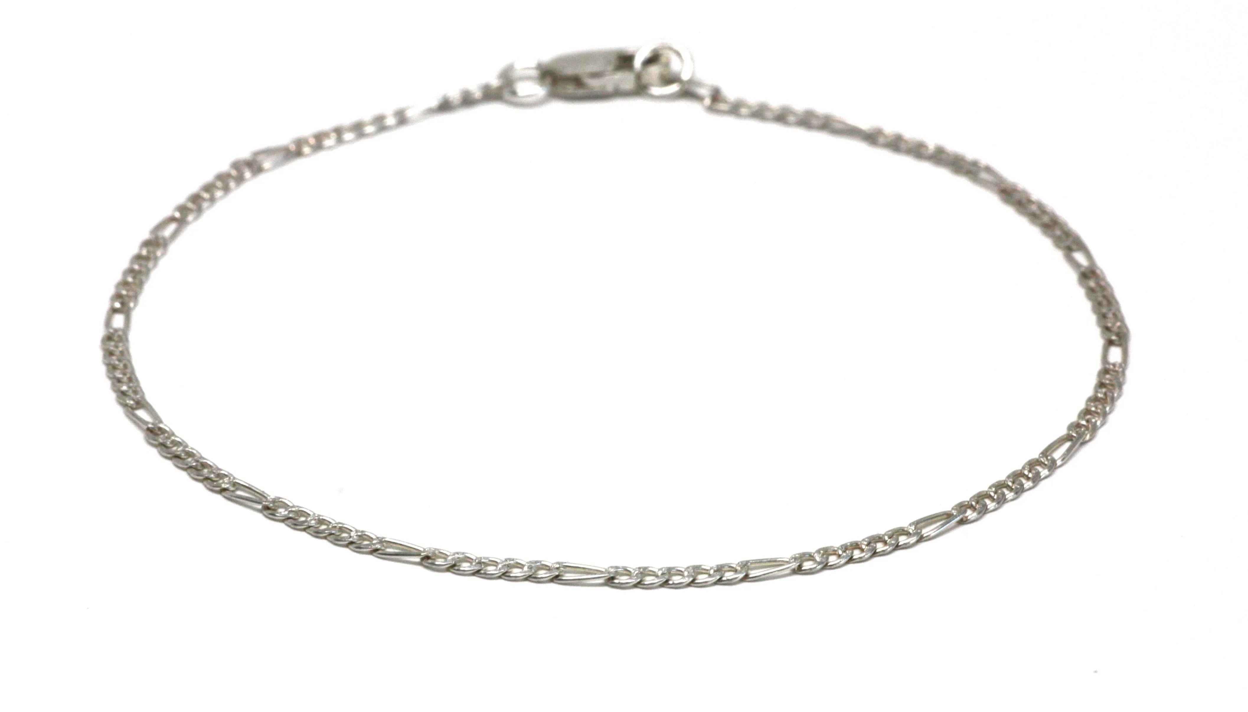 Figaro Silver Chain Bracelet