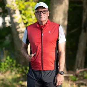 FINAL SALE: Men's Newport Packable Reflective Vest in Red