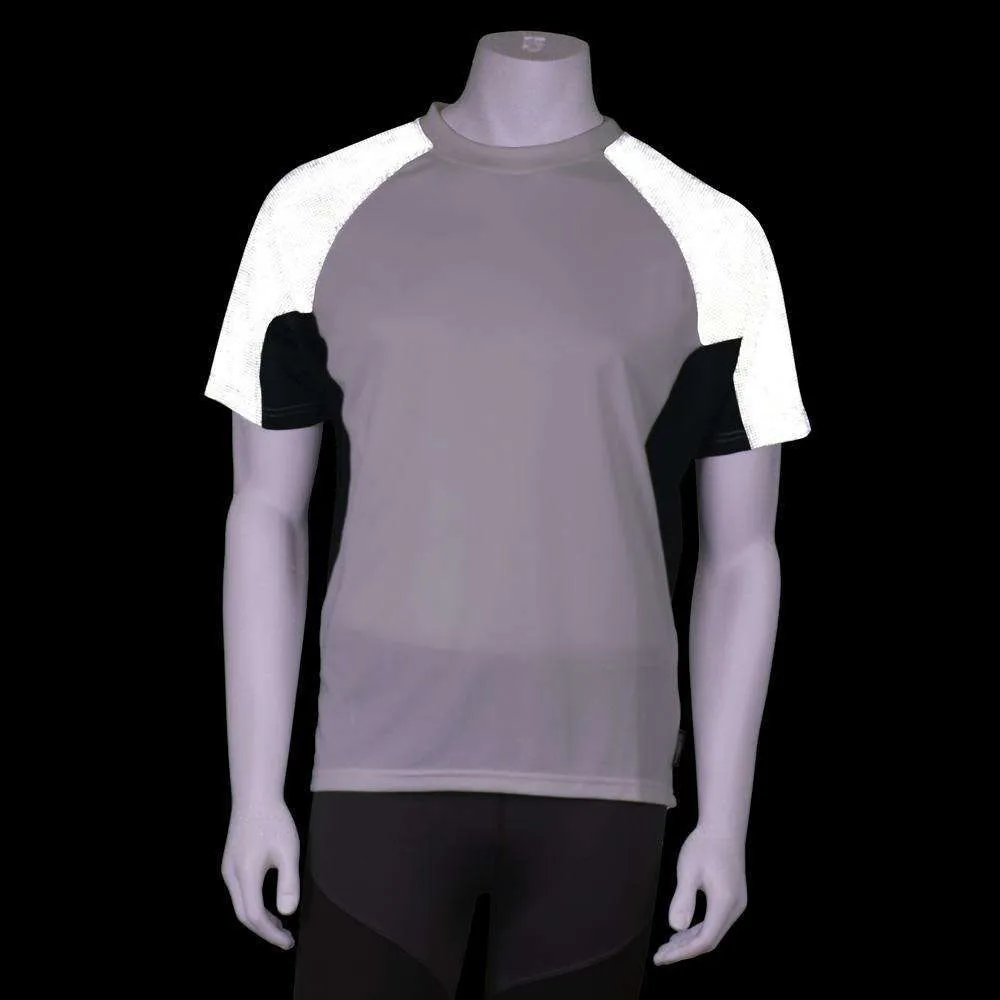 FINAL SALE: Men's Pulse Reflective Short Sleeve T-Shirt in White/Black
