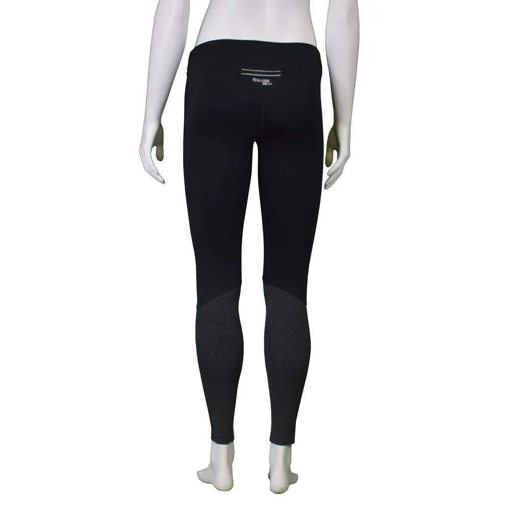 FINAL SALE: Satellite Reflective Women's Cold Weather Running Tight in Black Firenz