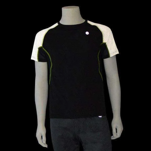 FINAL SALE: Sentinel Reflective Men's Short Sleeve Shirt in Black/White