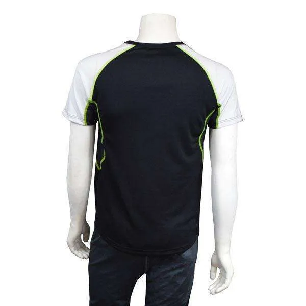 FINAL SALE: Sentinel Reflective Men's Short Sleeve Shirt in Black/White