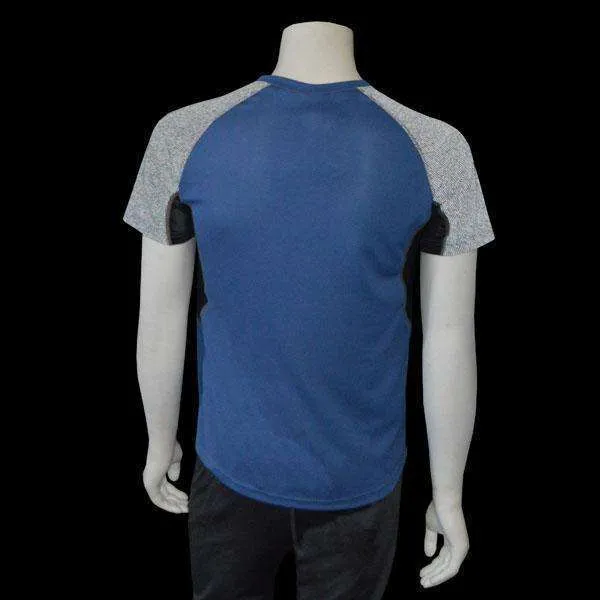 FINAL SALE: Sentinel Reflective Men's Short Sleeve Shirt in Wedgewood/Black