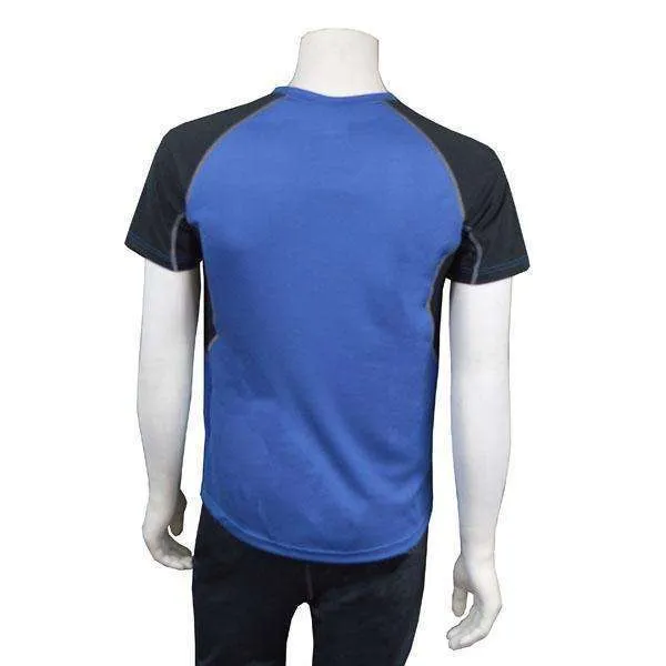 FINAL SALE: Sentinel Reflective Men's Short Sleeve Shirt in Wedgewood/Black